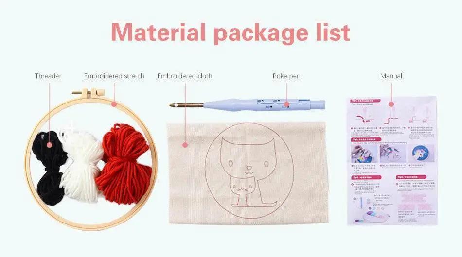  Beginner-Friendly Punch Needle Embroidery Kit with Landscape Patterns - Perfect for Adults and Kids, Ideal Gift for Home Decor -  ToylandEU™