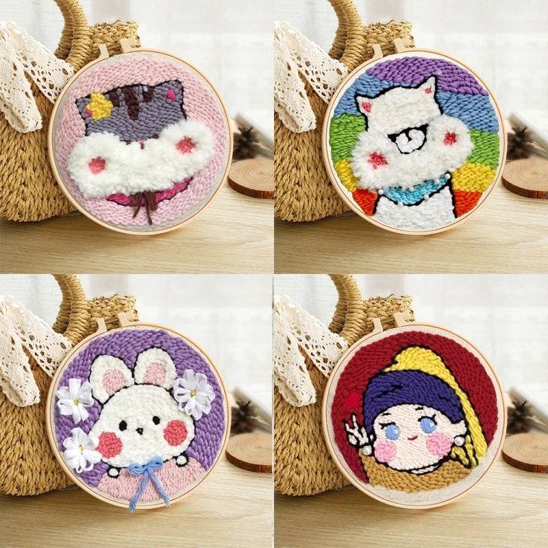 Beginner-Friendly Punch Needle Embroidery Kit with Landscape Patterns - Perfect for Adults and Kids, Ideal Gift for Home Decor - ToylandEU