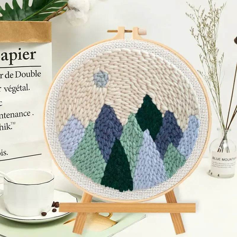 Beginner-Friendly Punch Needle Embroidery Kit with Landscape Patterns - Perfect for Adults and Kids, Ideal Gift for Home Decor - ToylandEU