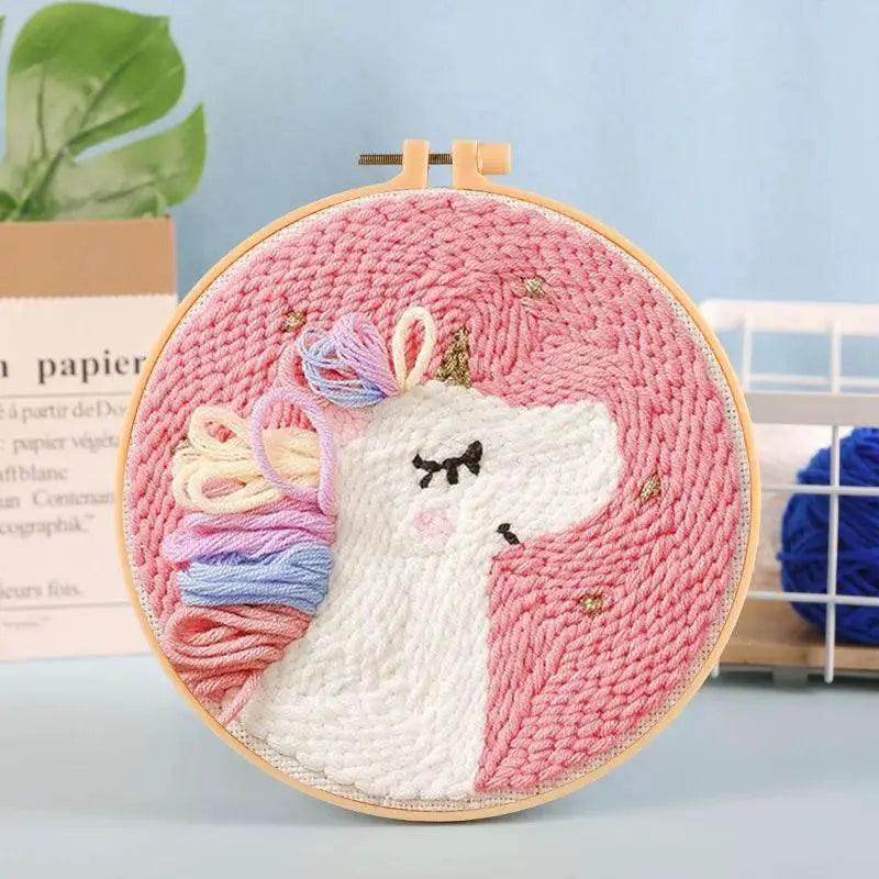  Beginner-Friendly Punch Needle Embroidery Kit with Yarn for DIY Home Decor and Custom Needlework -  ToylandEU™