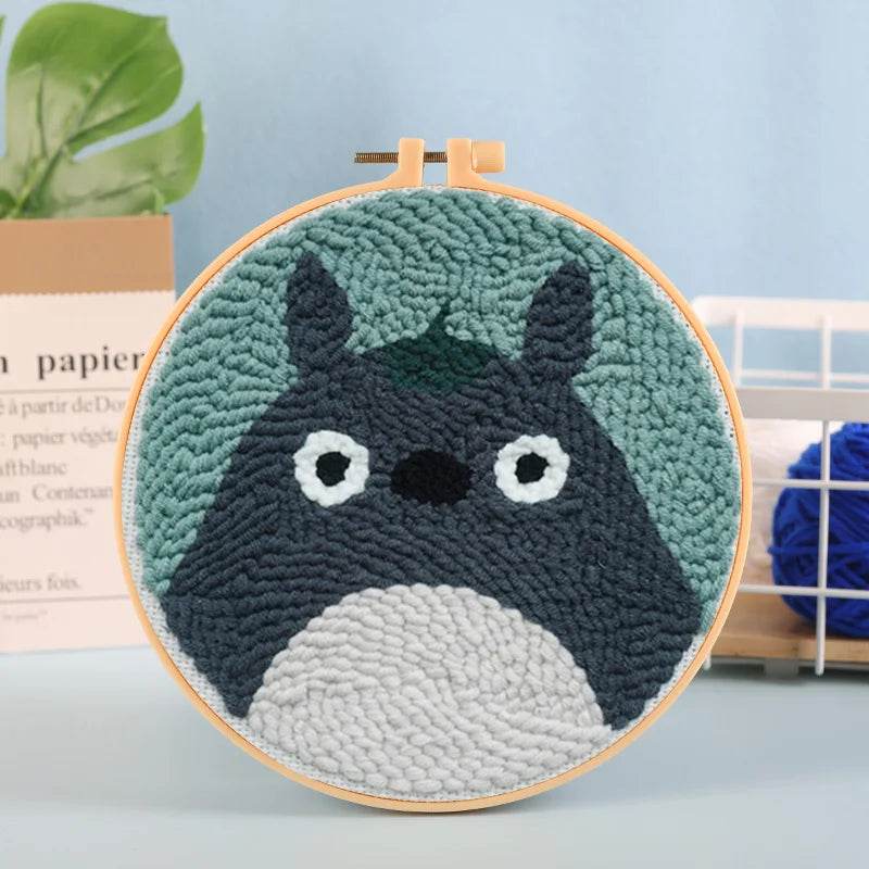 Beginner-Friendly Punch Needle Embroidery Kit with Yarn for DIY Home Decor and Custom Needlework - ToylandEU