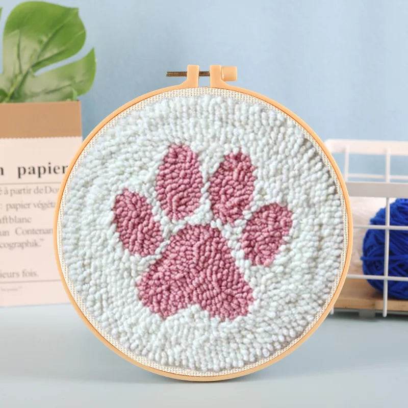 Beginner-Friendly Punch Needle Embroidery Kit with Yarn for DIY Home Decor and Custom Needlework - ToylandEU