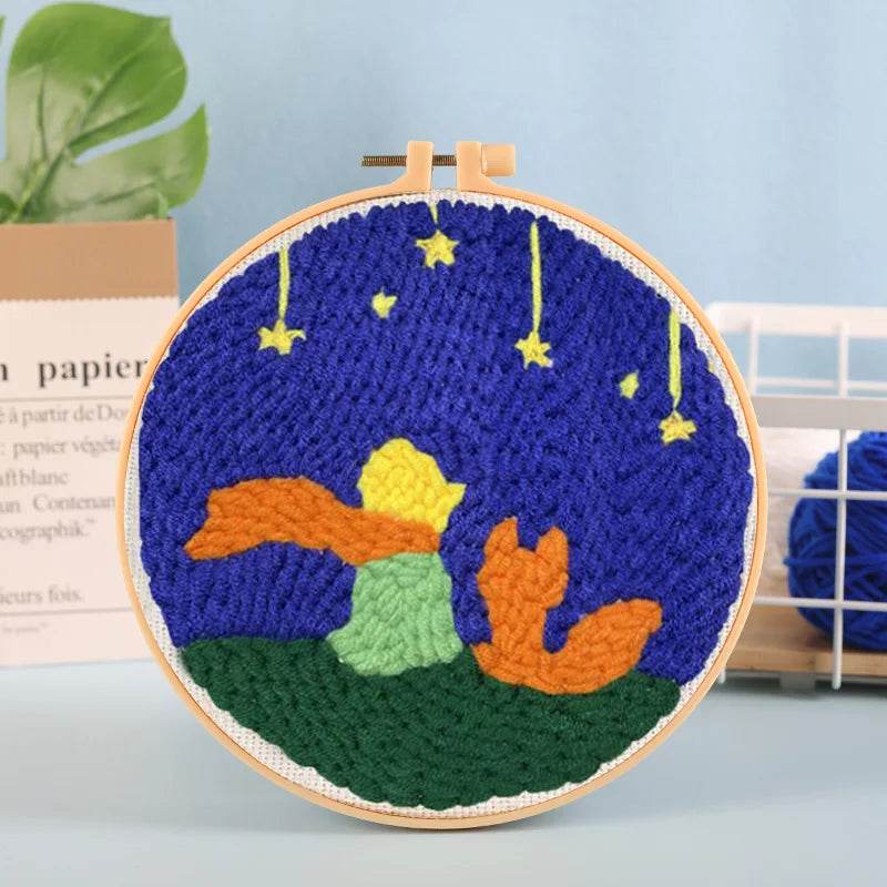 Beginner-Friendly Punch Needle Embroidery Kit with Yarn for DIY Home Decor and Custom Needlework - ToylandEU
