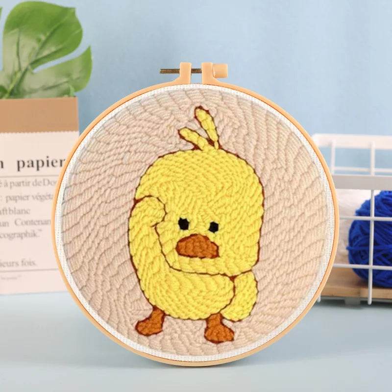 Beginner-Friendly Punch Needle Embroidery Kit with Yarn for DIY Home Decor and Custom Needlework - ToylandEU