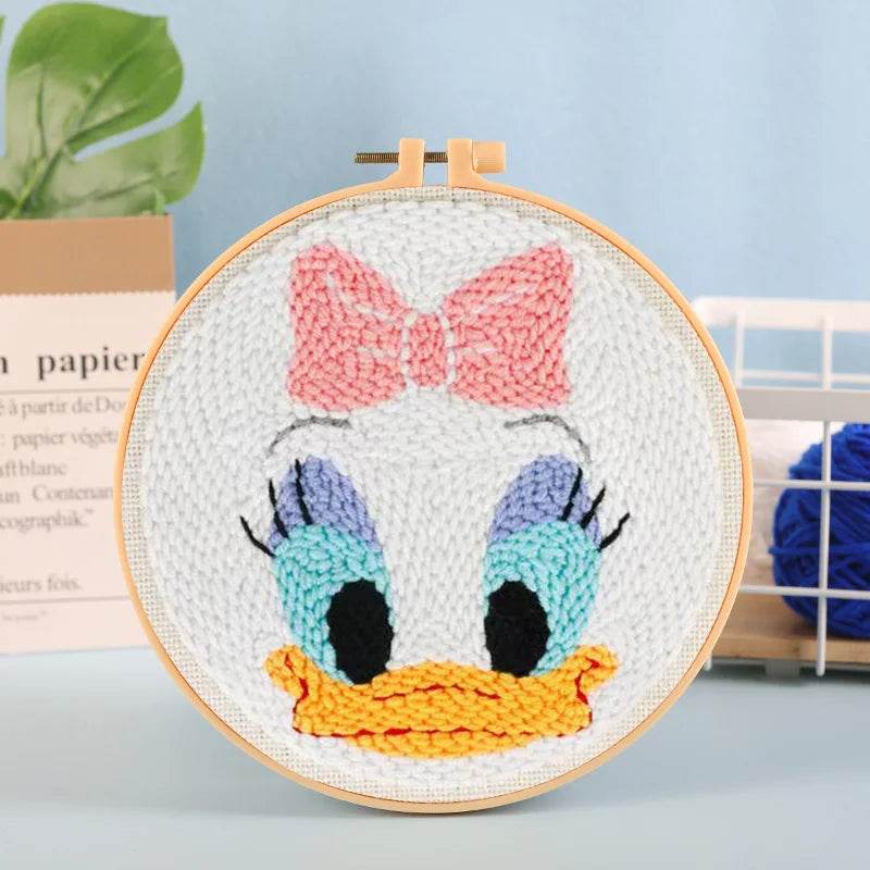 Beginner-Friendly Punch Needle Embroidery Kit with Yarn for DIY Home Decor and Custom Needlework - ToylandEU