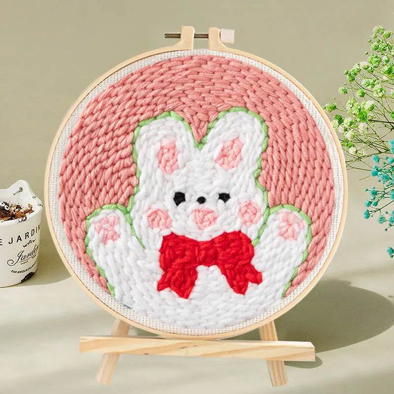 Beginner-Friendly Punch Needle Embroidery Kit with Yarn for DIY Home Decor and Custom Needlework - ToylandEU