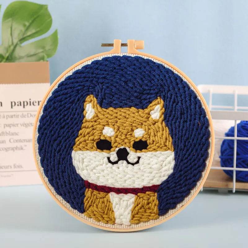 Beginner-Friendly Punch Needle Embroidery Kit with Yarn for DIY Home Decor and Custom Needlework - ToylandEU