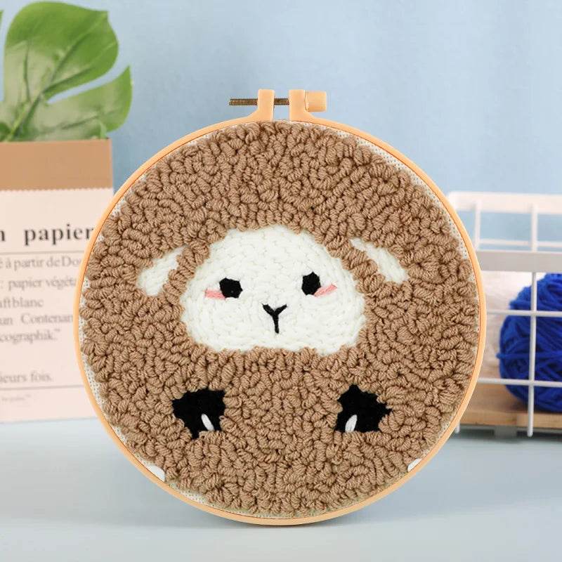 Beginner-Friendly Punch Needle Embroidery Kit with Yarn for DIY Home Decor and Custom Needlework - ToylandEU