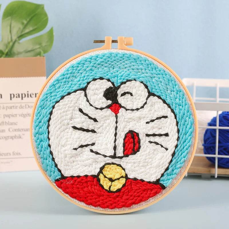 Beginner-Friendly Punch Needle Embroidery Kit with Yarn for DIY Home Decor and Custom Needlework - ToylandEU