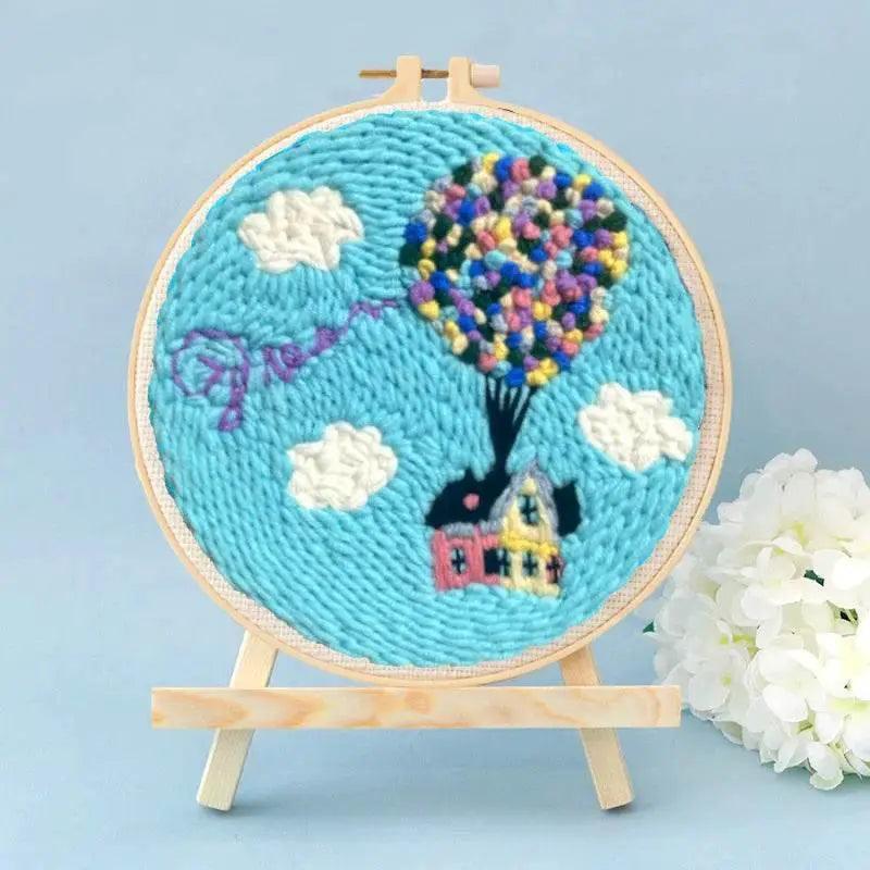  Beginner-Friendly Scenic Punch Needle Embroidery Kit - Creative Cross Stitch Sewing Set for Adults -  ToylandEU™