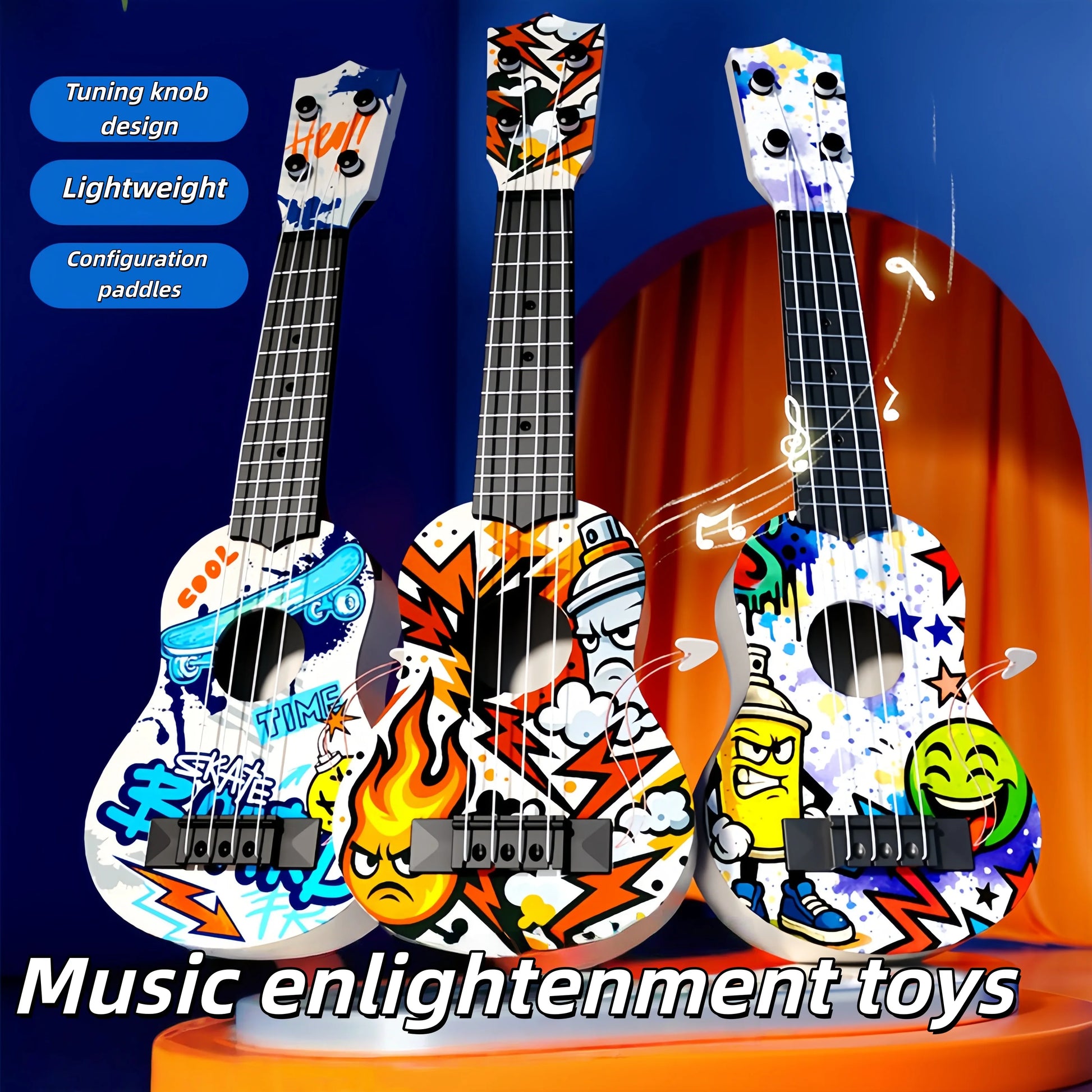 Beginner Friendly Strumming Ukulele for Kids Toy Guitar Gift - ToylandEU