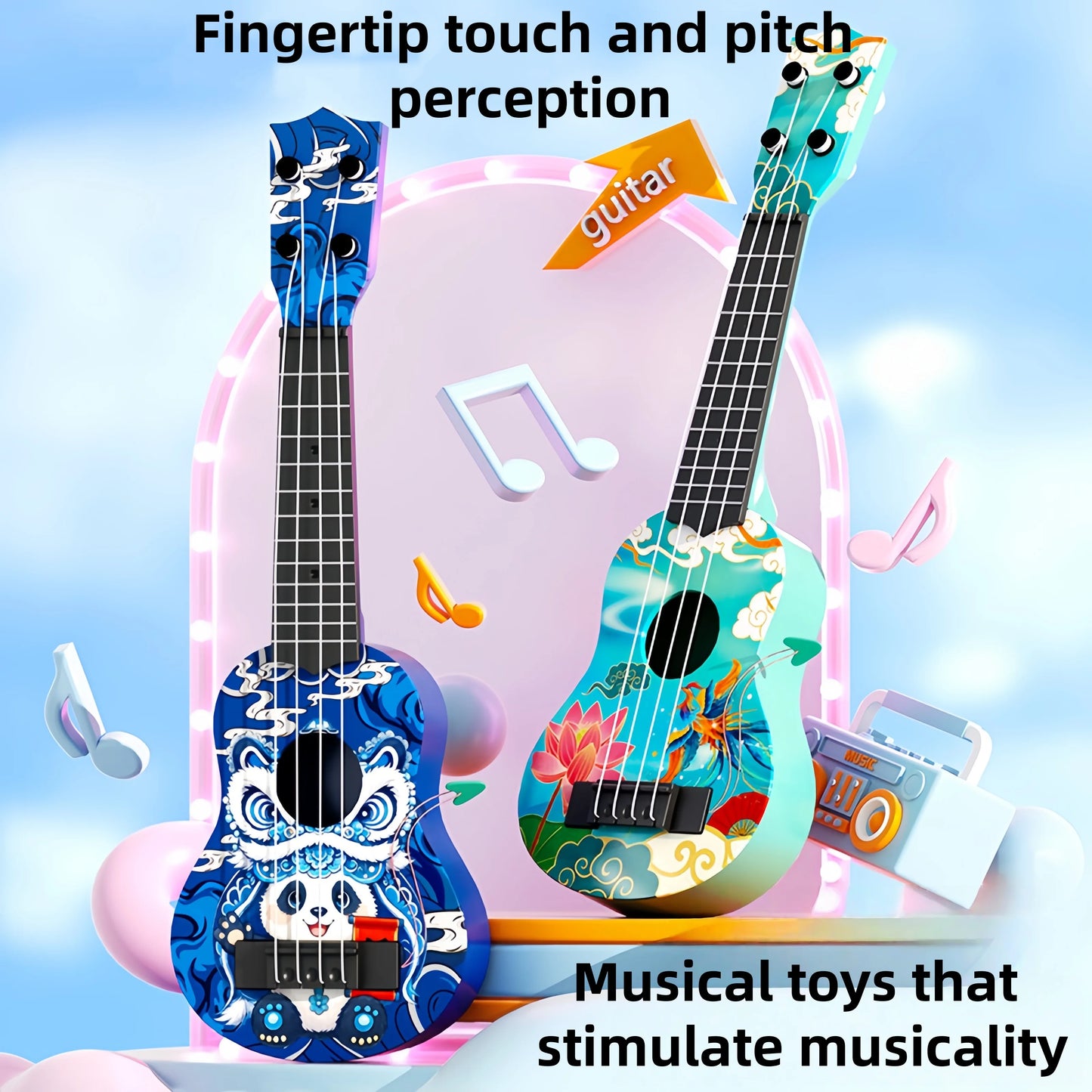 Beginner Friendly Strumming Ukulele for Kids Toy Guitar Gift - ToylandEU