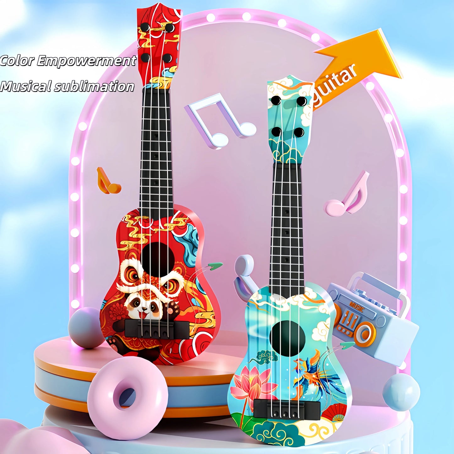 Beginner Friendly Strumming Ukulele for Kids Toy Guitar Gift - ToylandEU