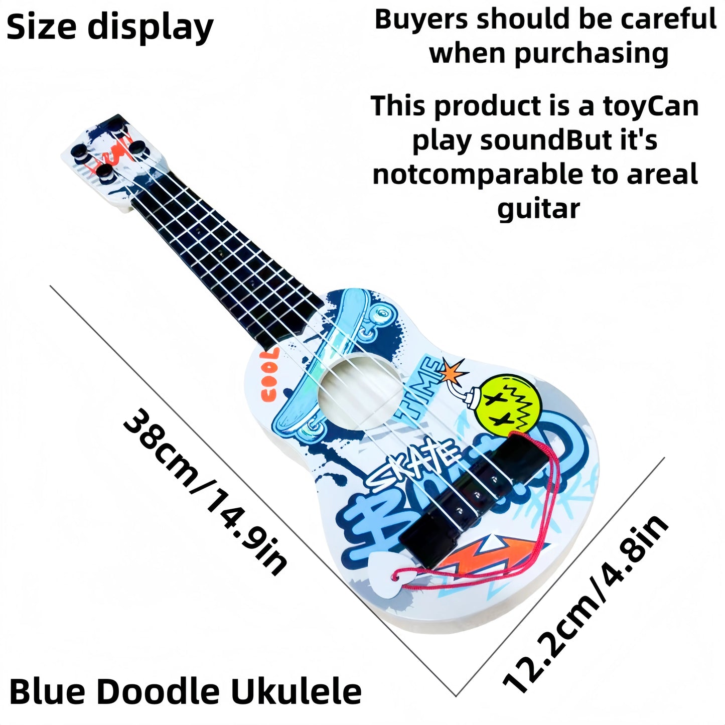 Beginner Friendly Strumming Ukulele for Kids Toy Guitar Gift - ToylandEU