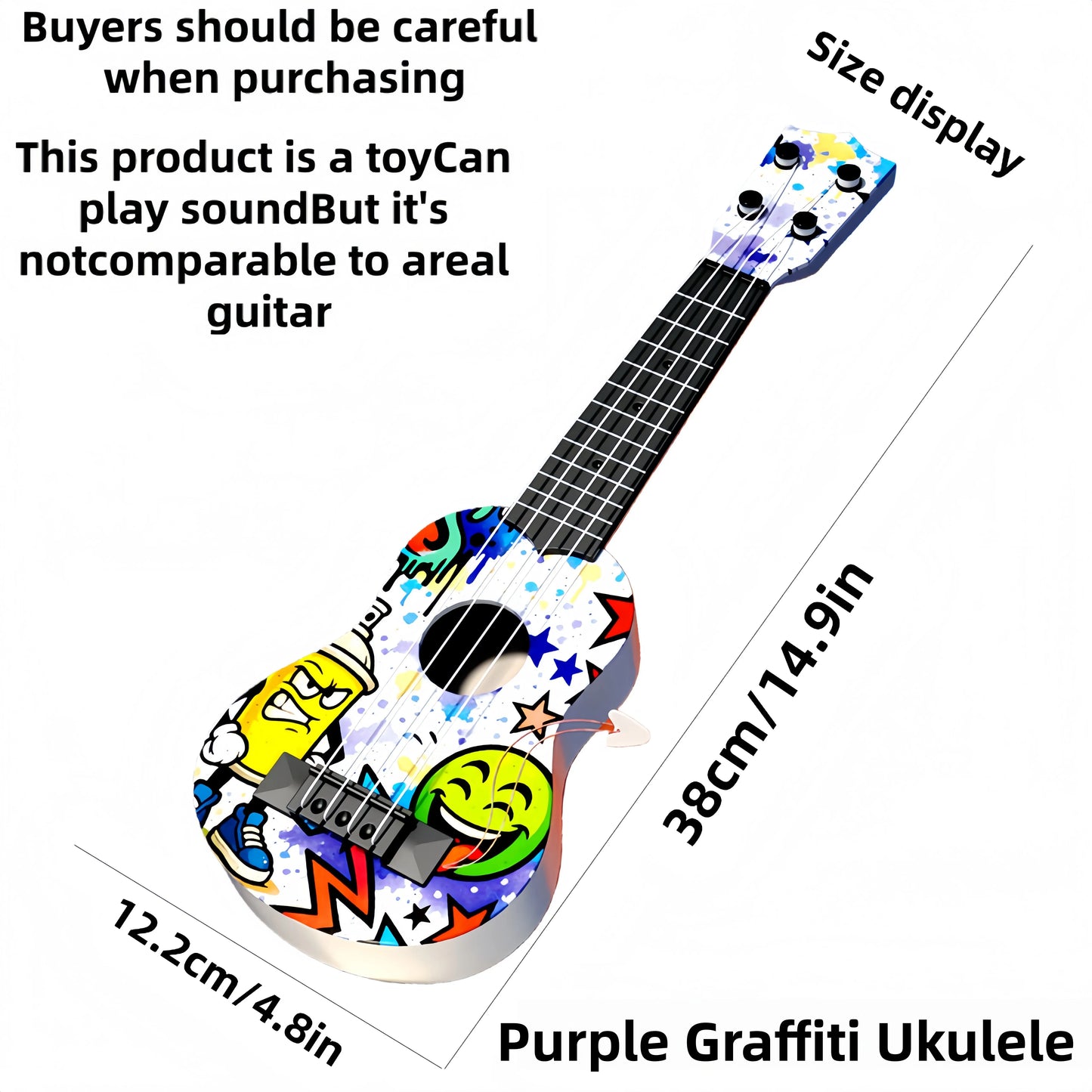 Beginner Friendly Strumming Ukulele for Kids Toy Guitar Gift - ToylandEU