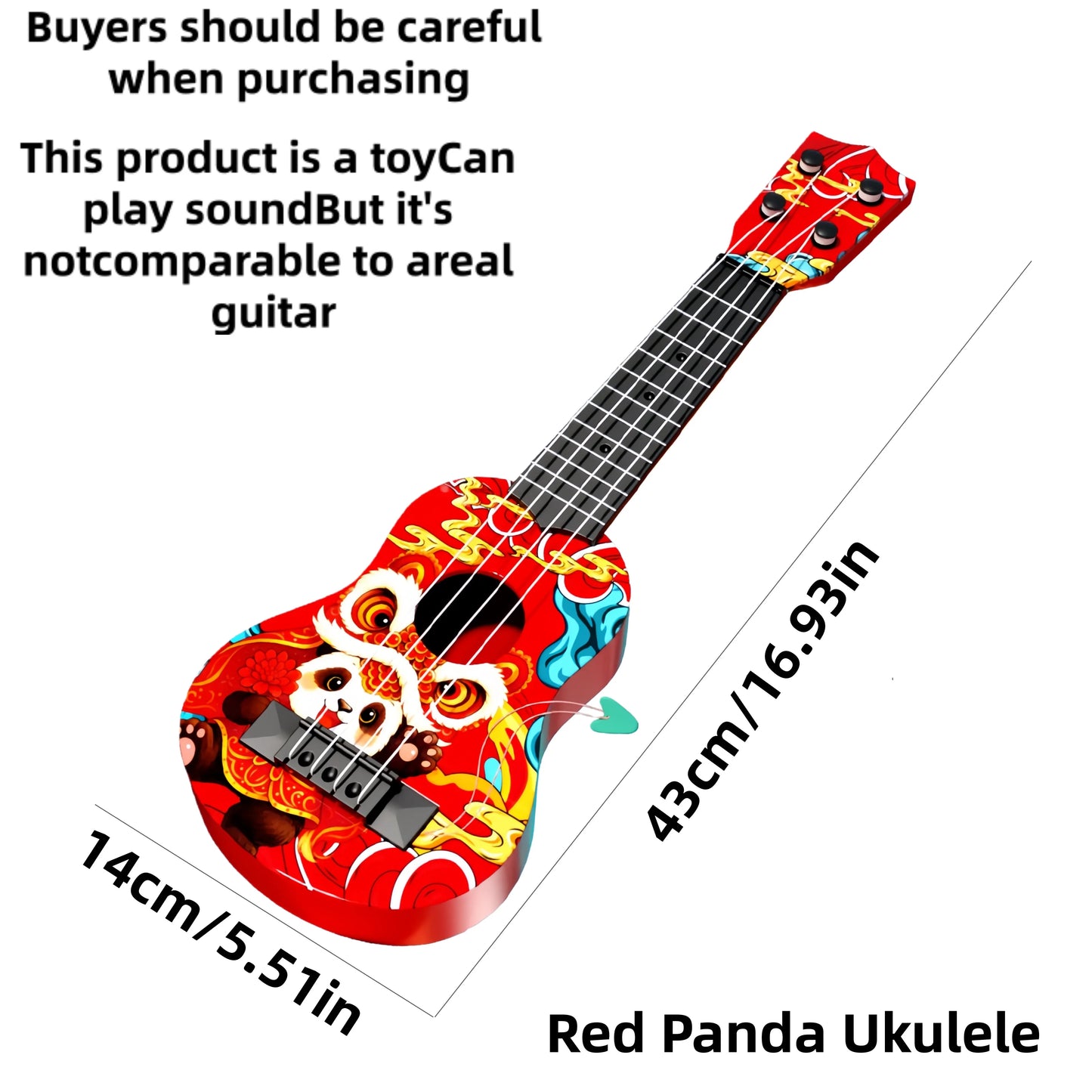 Beginner Friendly Strumming Ukulele for Kids Toy Guitar Gift - ToylandEU