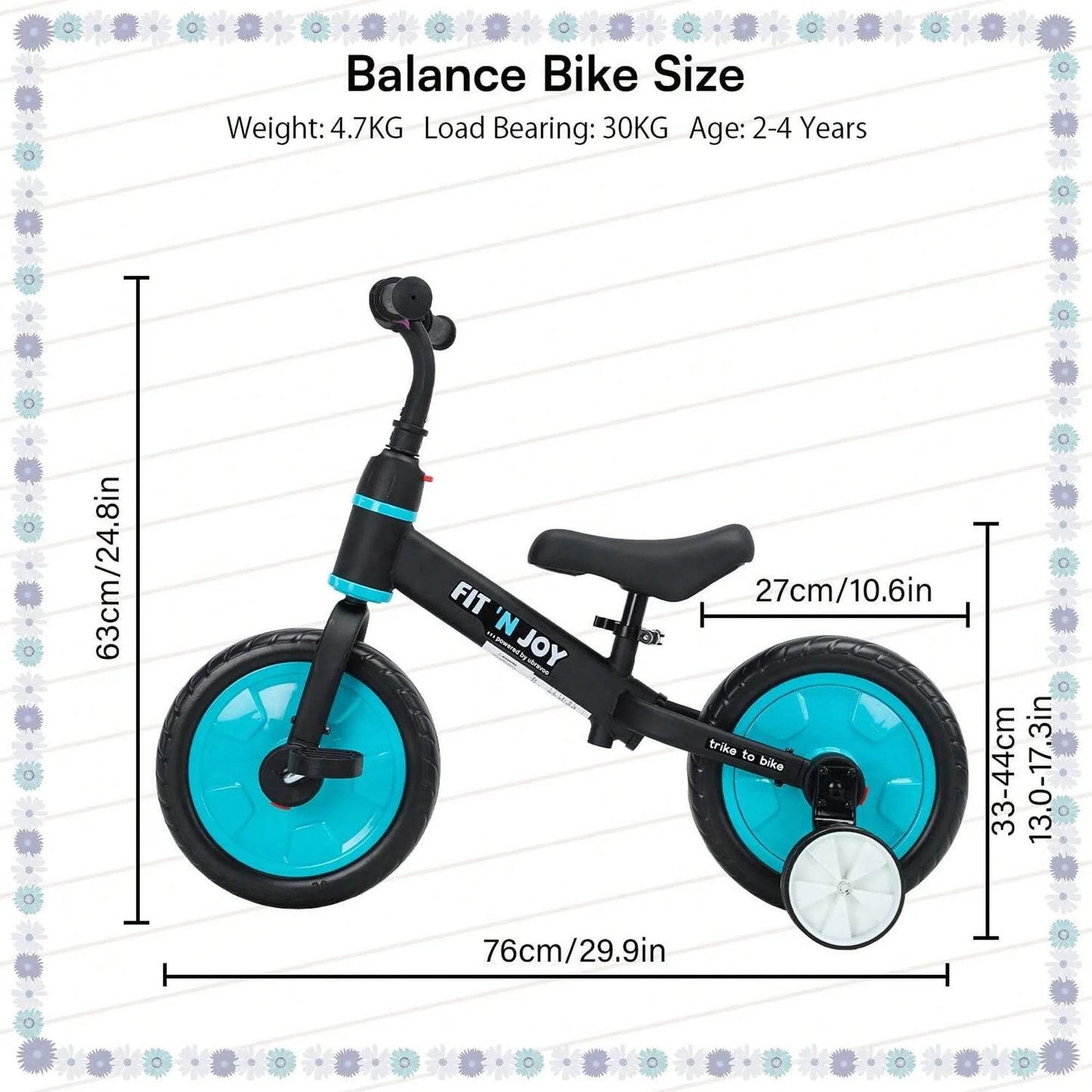 Beginner Toddler Balance Bike 4 In 1 For Boys And Girls - ToylandEU