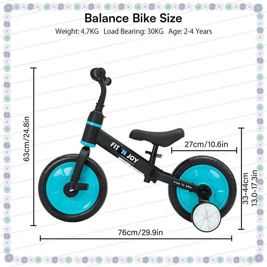 Beginner Toddler Balance Bike 4 In 1 For Boys And Girls - ToylandEU