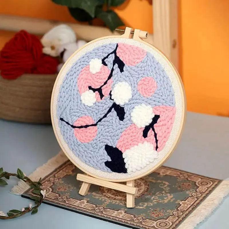  Beginner's Floral Punch Needle Embroidery Kit - All-in-One Crafting Set for Creative Projects -  ToylandEU™