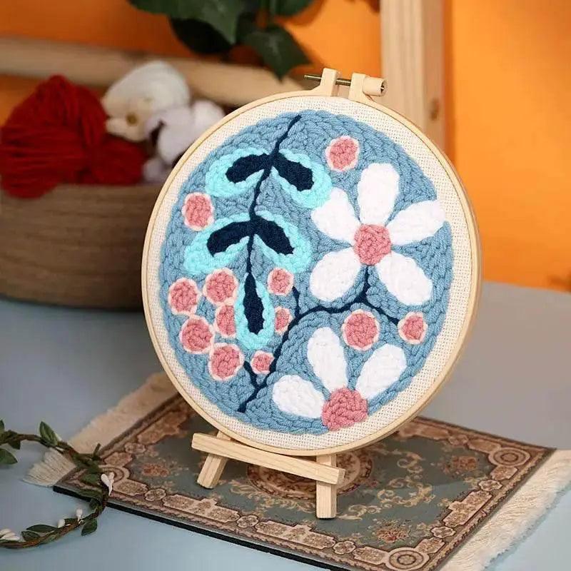  Beginner's Floral Punch Needle Embroidery Kit - All-in-One Crafting Set for Creative Projects -  ToylandEU™