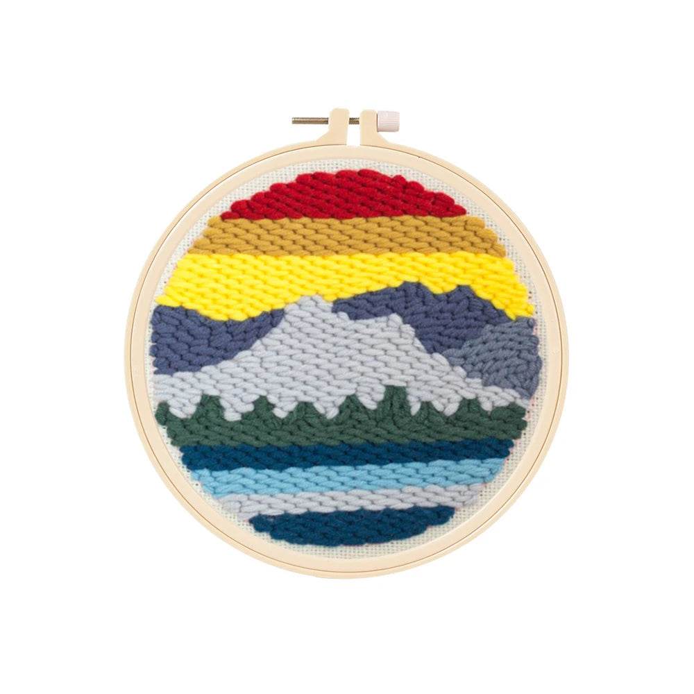 Beginner's Punch Needle Embroidery Kit with Threader, Fabric Hoop, Yarn, and Pen for Adults and Kids - ToylandEU