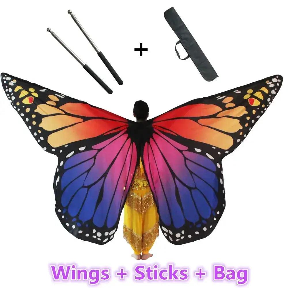  Belly Dance Butterfly Wings Colorful Moveable Premium -  ToylandEU™