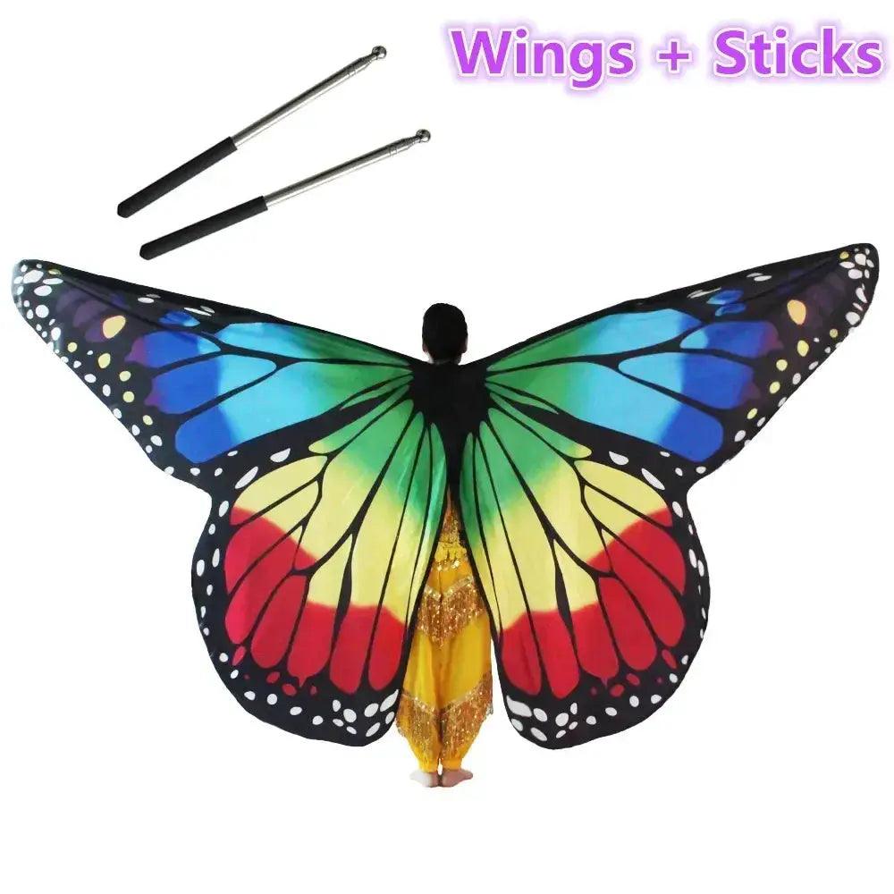  Belly Dance Butterfly Wings Colorful Moveable Premium -  ToylandEU™