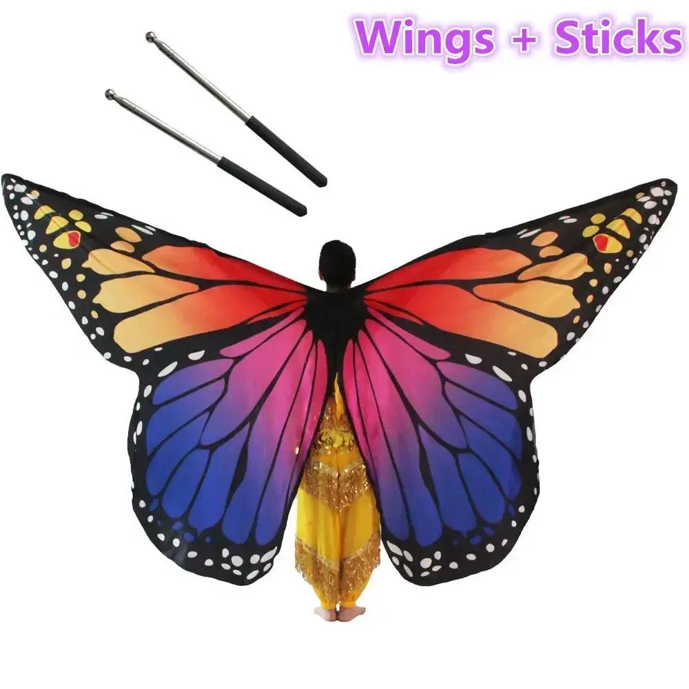  Belly Dance Butterfly Wings Colorful Moveable Premium -  ToylandEU™