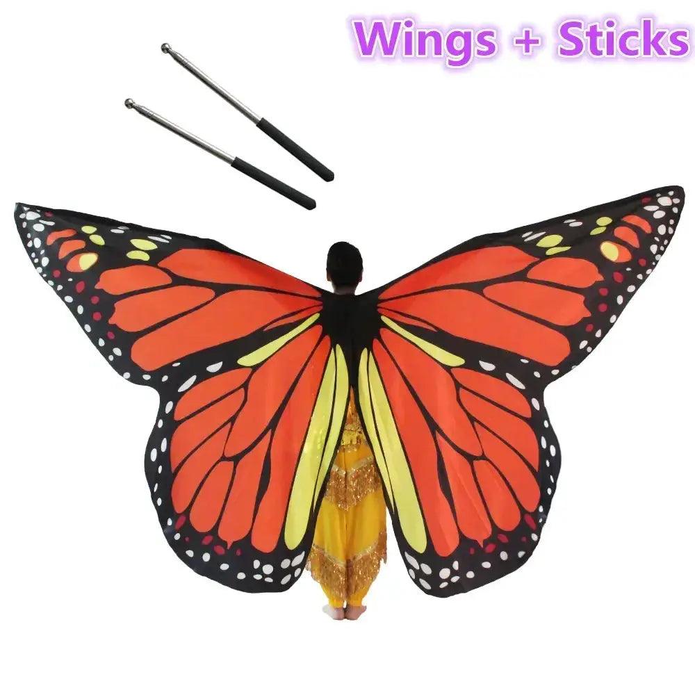  Belly Dance Butterfly Wings Colorful Moveable Premium -  ToylandEU™