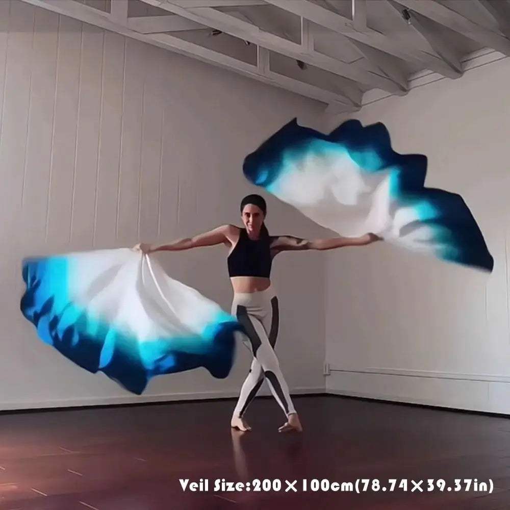 Belly Dance Flags With Multicolor Telescopic Sticks Portable - ToylandEU