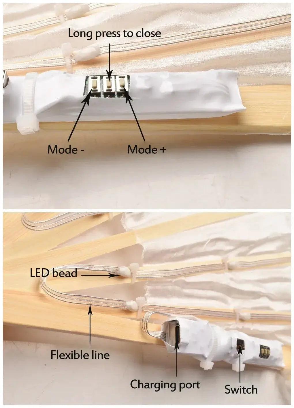  Belly Dance LED Fan Props Rechargeable Battery -  ToylandEU™