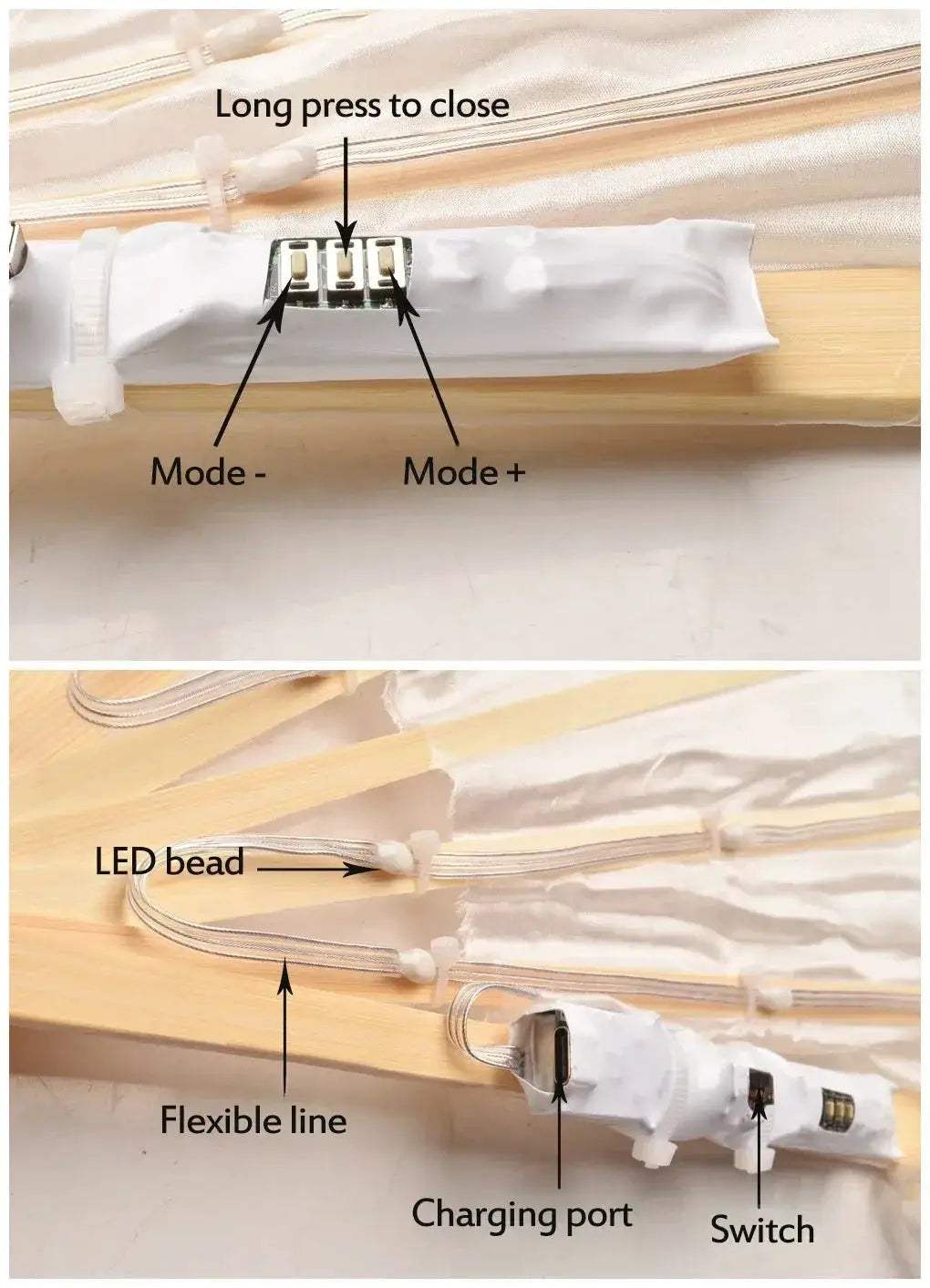 Belly Dance LED Fan Props With Rechargeable Battery - ToylandEU