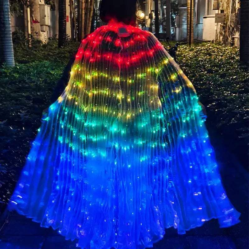 Belly Dance LED Wings Cape Light Up Stage Costume Glow - ToylandEU
