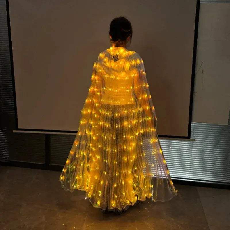 Belly Dance LED Wings Cape Light Up Stage Costume Glow - ToylandEU