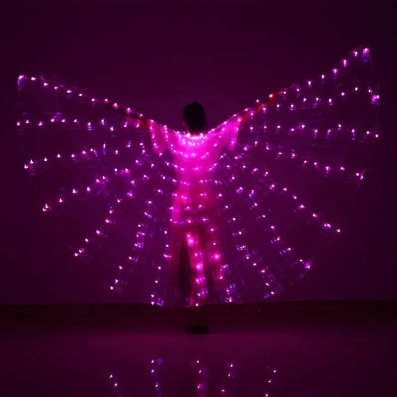 Belly Dance LED Wings Cape Light Up Stage Costume Glow - ToylandEU