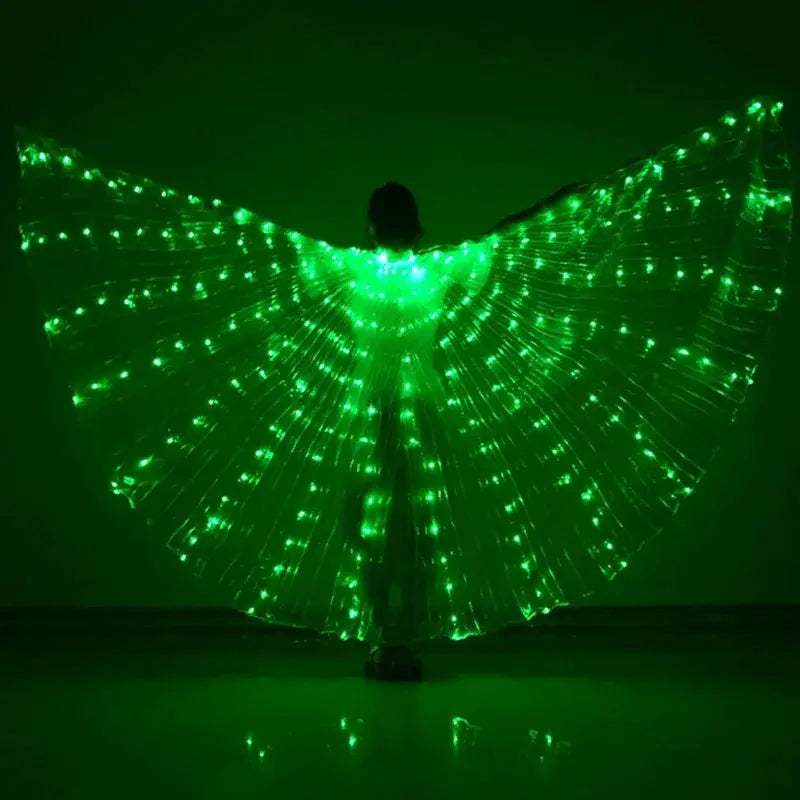 Belly Dance LED Wings Cape Light Up Stage Costume Glow - ToylandEU