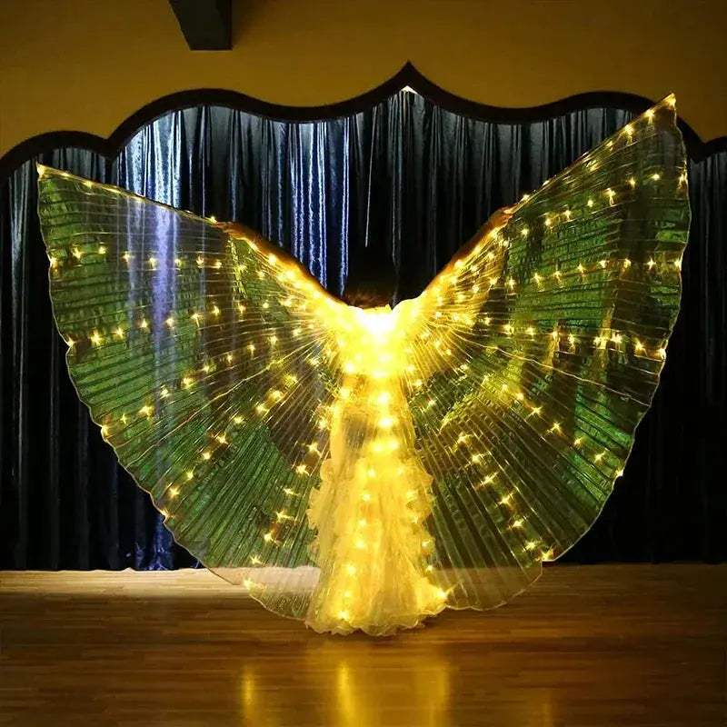 Belly Dance LED Wings Cape Light Up Stage Costume Glow - ToylandEU