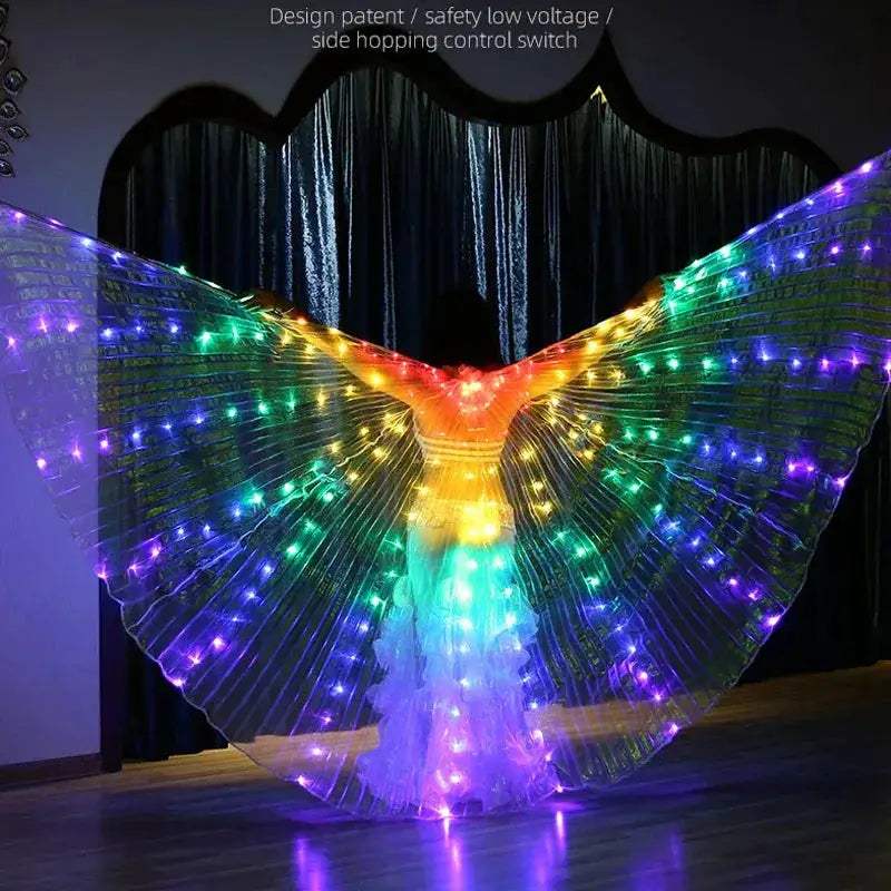 Belly Dance LED Wings Cape Light Up Stage Costume Glow - ToylandEU