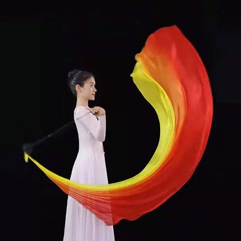 Belly Dance Silk Veil With Poi Chain Balls Stage Prop - ToylandEU