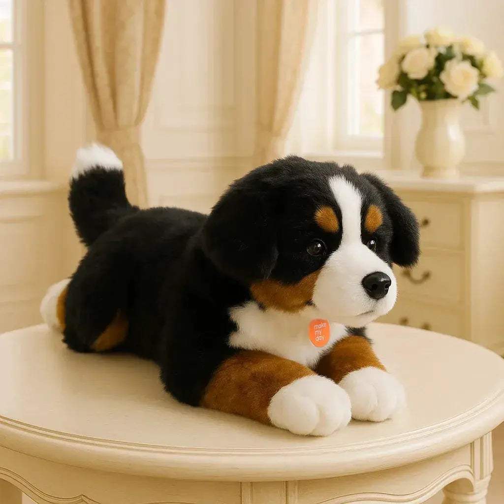Bernese Mountain Dog Plush Toy Realistic Soft Pillow Gift - ToylandEU