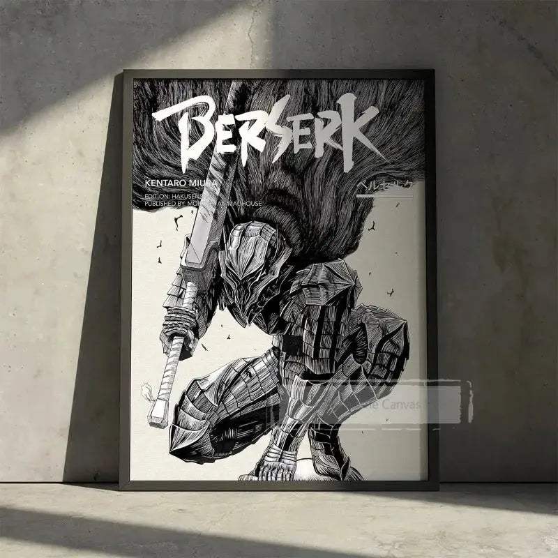 Berserk Anime Poster Guts And Griffith Canvas Print Unframed - ToylandEU