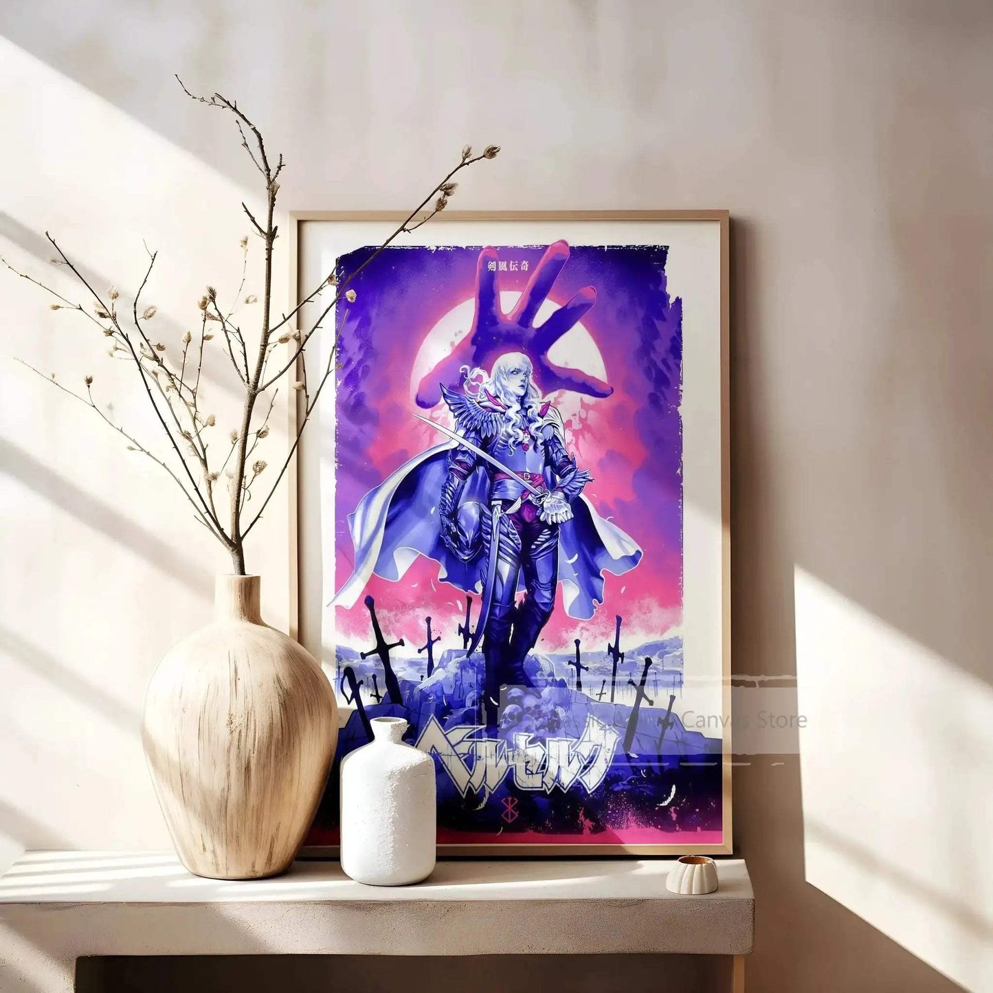 Berserk Anime Poster Guts And Griffith Canvas Print Unframed - ToylandEU