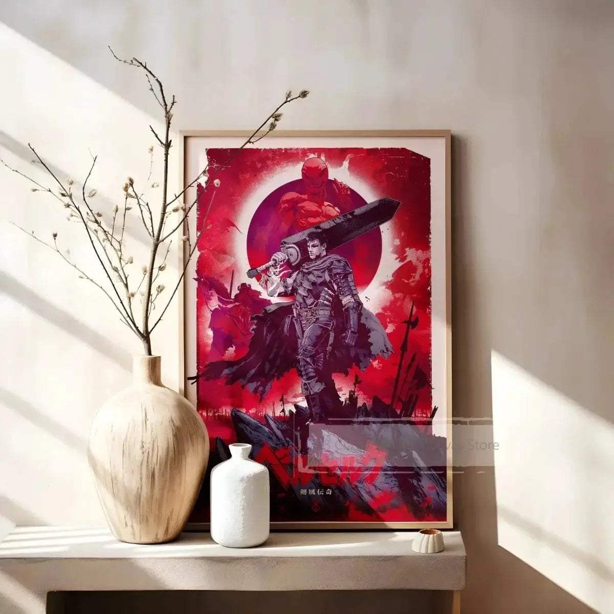 Berserk Anime Poster Guts And Griffith Canvas Print Unframed - ToylandEU