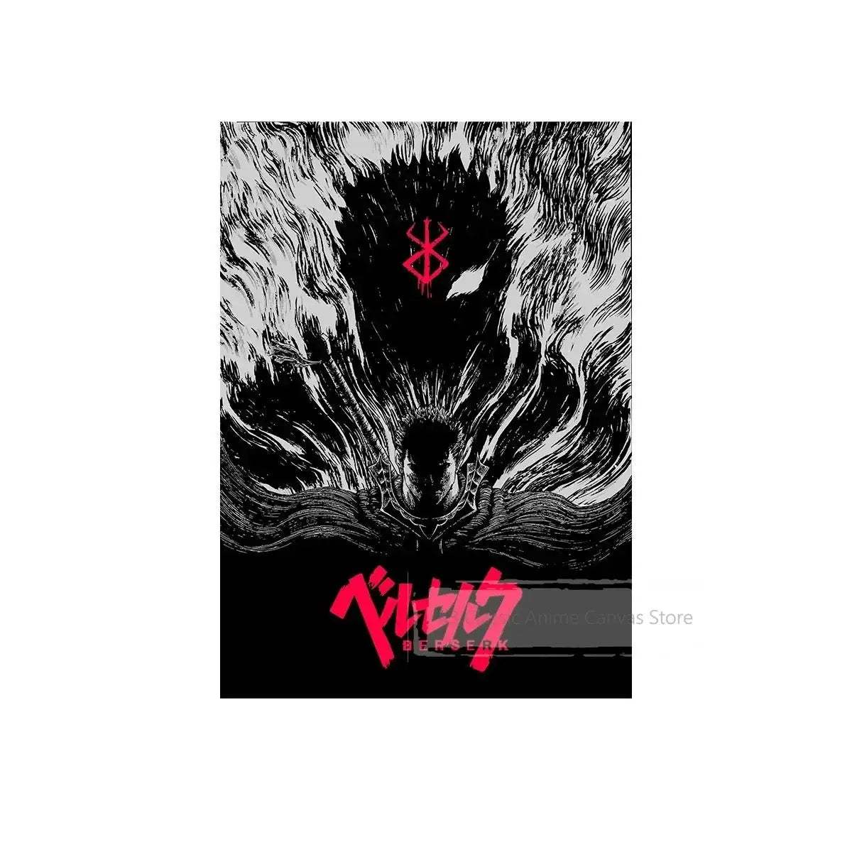 Berserk Anime Poster Guts And Griffith Canvas Print Unframed - ToylandEU