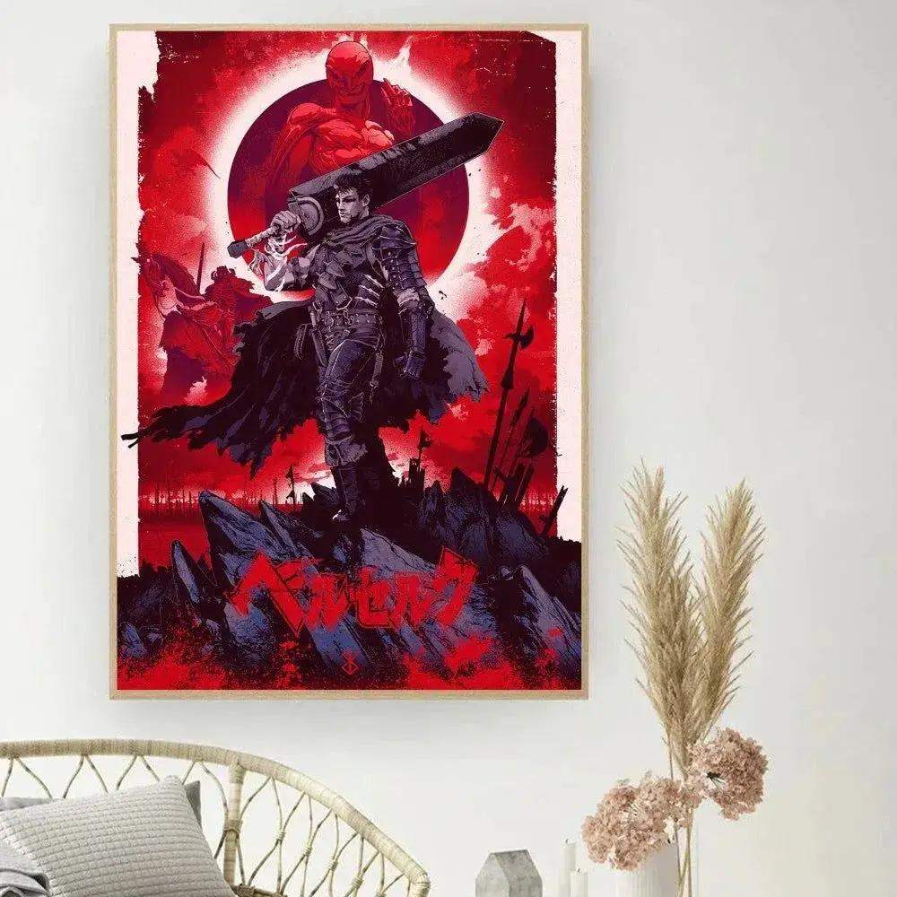 Berserk Posters, Anime Poster DIY Vintage Movie Poster Wall Art - ToylandEU
