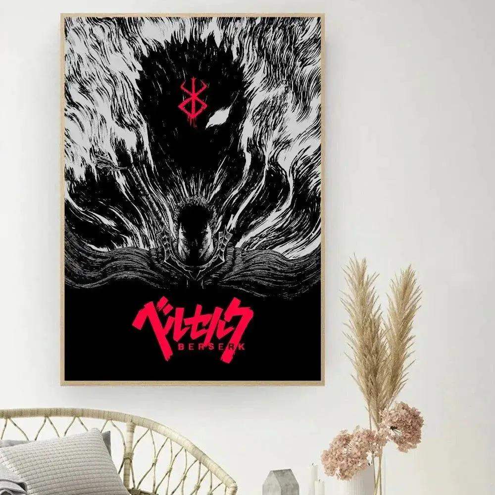 Berserk Posters, Anime Poster DIY Vintage Movie Poster Wall Art - ToylandEU