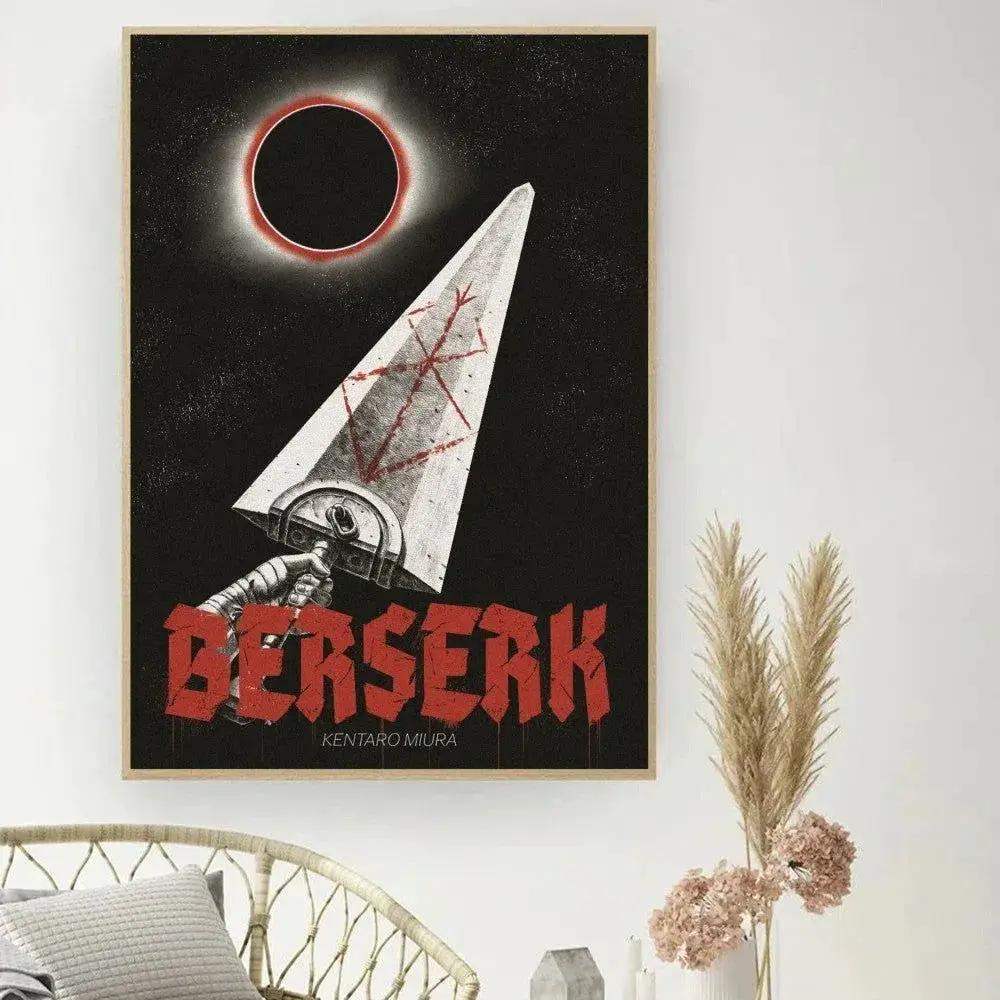 Berserk Posters, Anime Poster DIY Vintage Movie Poster Wall Art - ToylandEU
