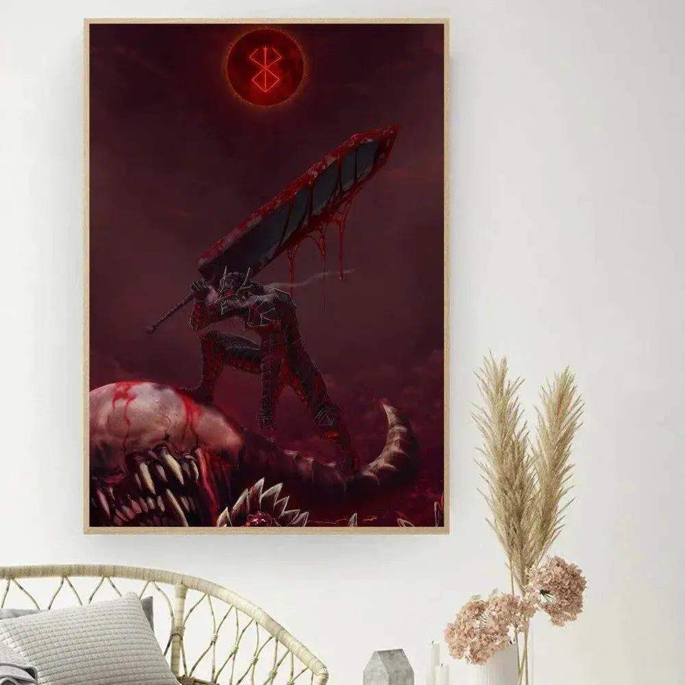 Berserk Posters, Anime Poster DIY Vintage Movie Poster Wall Art - ToylandEU