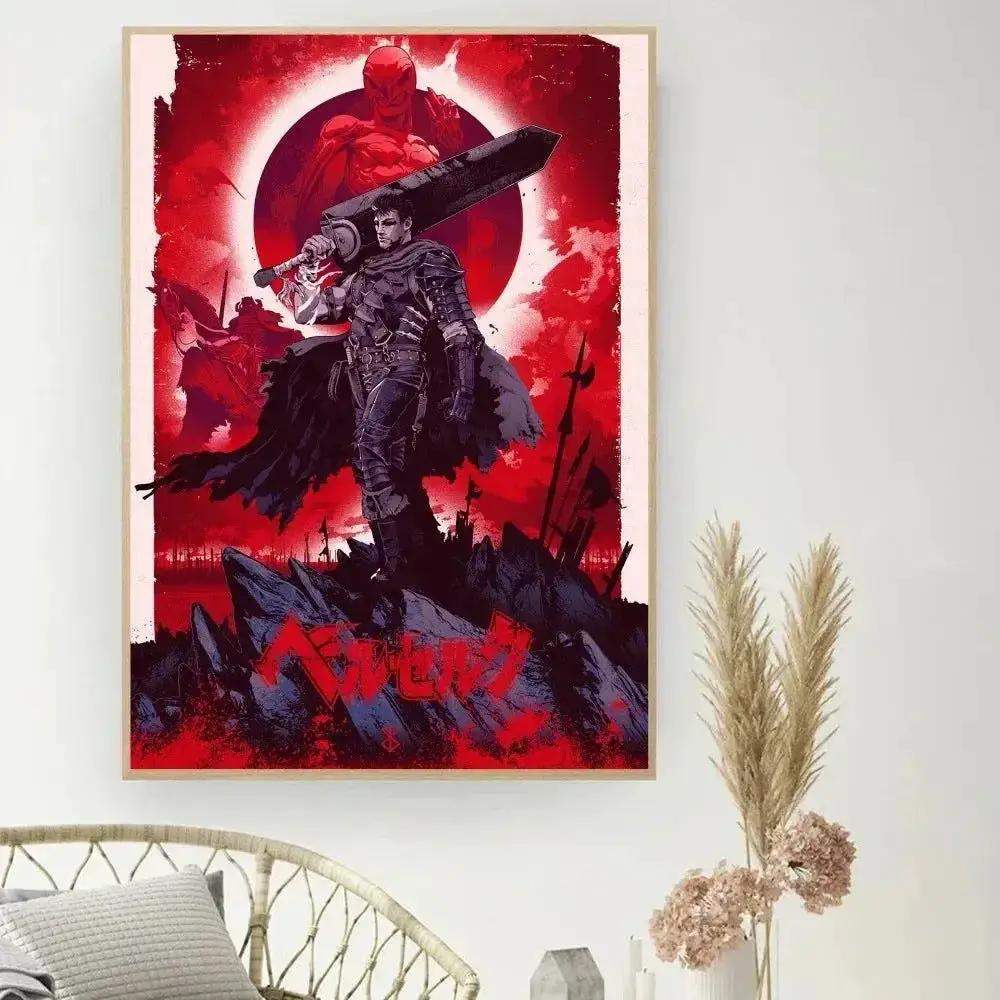 Berserk Posters, Anime Poster DIY Vintage Movie Poster Wall Art - ToylandEU