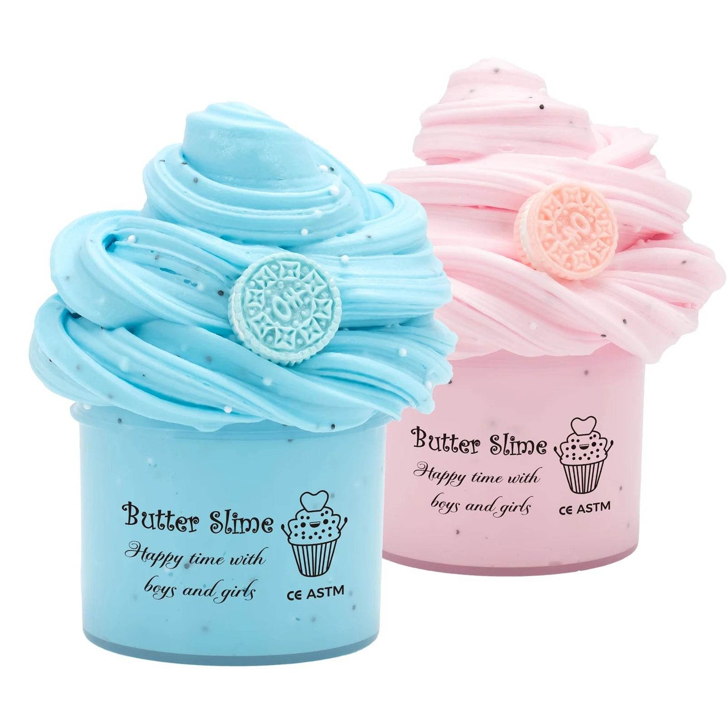 Best Slime Kit 70ml Scented Cookies Butter Blue Charms Gift - ToylandEU